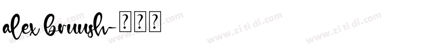 alex bruush字体转换